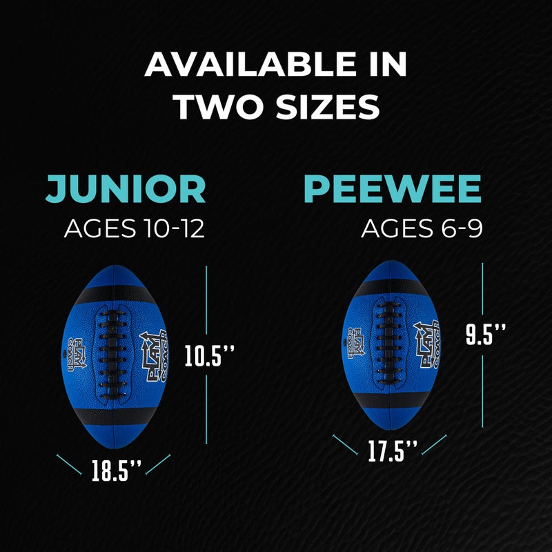 PlayCoach Youth Football in Junior & Peewee Sizes with 10 Basic Passing Routes for Kids 6 to 12 - Endorsed by Drew Brees, Beach and Kids Football, Leather Peewee Size - Image 5